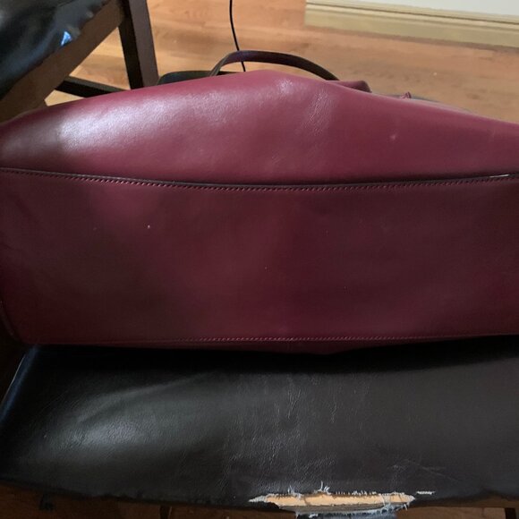 Burgundy Leather Coach Bag - Picture 5 of 5